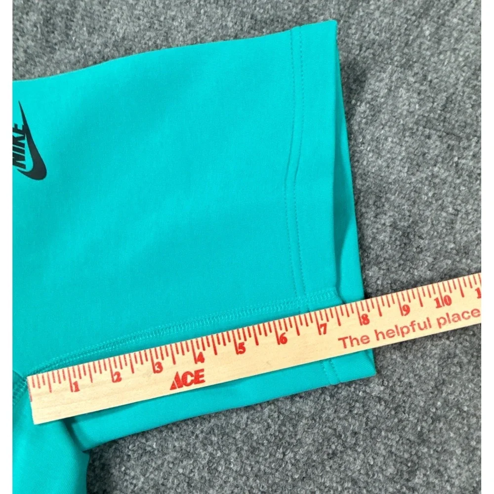 Nike Tech Kids Small Teal Green Fleece Drawstring Shorts Zip Pocket NWT